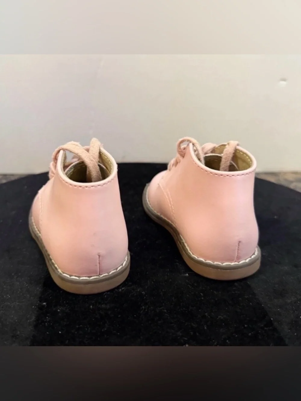 FootMates Toddler Girls Pink Lace-Up Ankle Boots Size 3 Soft Sole First Walker